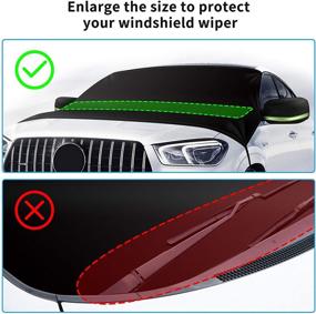 img 1 attached to ❄️ Rouffiel Car Windshield Cover [2020 Upgrade] - Ultimate Frost Guard with Windproof Design - Protects Against Ice & Snow, Anti-UV Snow Cover with Mirror Covers - Fits Most Vehicles