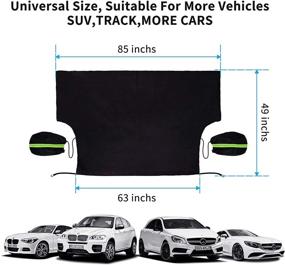 img 2 attached to ❄️ Rouffiel Car Windshield Cover [2020 Upgrade] - Ultimate Frost Guard with Windproof Design - Protects Against Ice & Snow, Anti-UV Snow Cover with Mirror Covers - Fits Most Vehicles