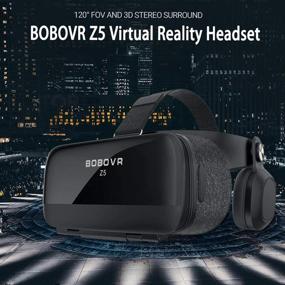 img 3 attached to 🎮 Гарнитура виртуальной реальности BOBOVR Z5 с 3D-очками и Bluetooth-пультом – очки виртуальной реальности для телефонов iOS и Android с диагональю экрана 4,7-6,5 дюйма, стерео-наушниками и звуком – наслаждайтесь фильмами и играми.