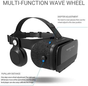 img 1 attached to 🎮 Гарнитура виртуальной реальности BOBOVR Z5 с 3D-очками и Bluetooth-пультом – очки виртуальной реальности для телефонов iOS и Android с диагональю экрана 4,7-6,5 дюйма, стерео-наушниками и звуком – наслаждайтесь фильмами и играми.