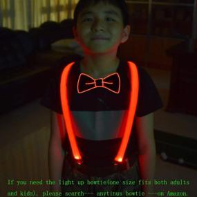 img 1 attached to Детские световые подтяжки для мальчиков: стильные аксессуары для детей
