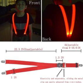 img 3 attached to Детские световые подтяжки для мальчиков: стильные аксессуары для детей