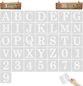 img 4 attached to 36 Pcs Reusable Plastic Letter and Number Alphabet Stencils - Perfect for Painting on Various Surfaces!