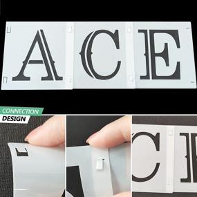 img 3 attached to 36 Pcs Reusable Plastic Letter and Number Alphabet Stencils - Perfect for Painting on Various Surfaces!