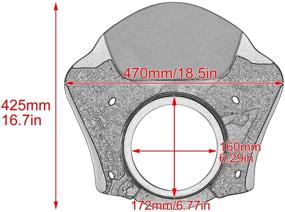 img 1 attached to 🏍️ HDBUBALUS Black Headlight Gauntlet Fairing w/Trigger Lock Mount, Fits Harley Sportster 1200 & 883 (39mm)