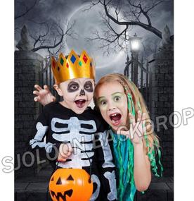 img 2 attached to Halloween Moon Night Photography Made Easy with SJOLOON Vinyl Backdrop (5x7FT)