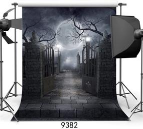 img 3 attached to Halloween Moon Night Photography Made Easy with SJOLOON Vinyl Backdrop (5x7FT)