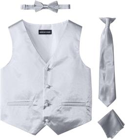 img 2 attached to 👕 Boys' Clothing - American Exchange Satin Piece, Silver