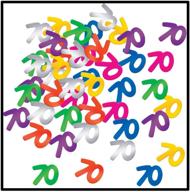 fanci-fetti 70 silhouettes multi-color party accessory: vibrant 70th birthday decor - 1 count, 0.5 oz/pkg logo