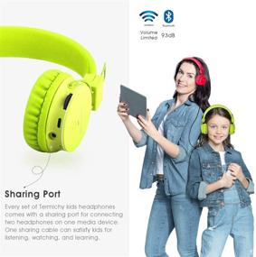 img 2 attached to Kids Bluetooth Headphones Foldable Volume Limiting Wireless/Wired Stereo On Ear HD Headset With SD Card FM Radio In-Line Volume Control Microphone For Children Adults (Green)