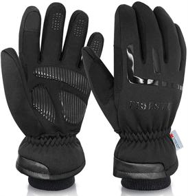 img 4 attached to 🧤 Waterproof Winter Thermal Gloves (-40℉) with 3M Thinsulate | Windproof & Touch Screen | Warm Gloves for Driving & Cycling | Unisex