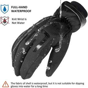 img 3 attached to 🧤 Waterproof Winter Thermal Gloves (-40℉) with 3M Thinsulate | Windproof & Touch Screen | Warm Gloves for Driving & Cycling | Unisex