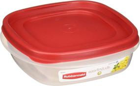 img 2 attached to 🚰 Rubbermaid Easy Find Lids Square 3-Cup Food Storage Container - Pack of 4, Clear