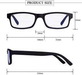 img 3 attached to 👓 Enhance Reading Comfort with Linno Blue Light Blocking Reading Glasses - UV400 Protection, Anti-Glare, and Anti-Fatigue Solution to Reduce Eye Strain