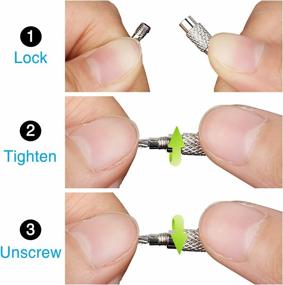 img 3 attached to Uniclife Stainless Steel Keychain Cable Bulk Pack – 50-100 Wire Key Rings for Outdoor Hiking