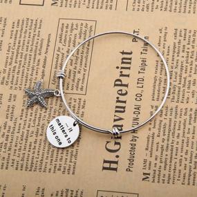 img 1 attached to 🌟 Zuo Bao Starfish Jewelry: It Matters Bracelet, Adjustable Bangle for Sea Jewelry Lovers, Social Worker Gift