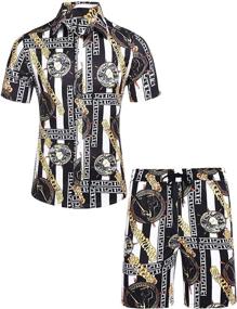 img 3 attached to Hawaiian Halloween Outfits Sweatsuit Clothing Men's Clothing for Active