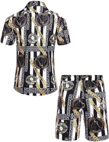 img 2 attached to Hawaiian Halloween Outfits Sweatsuit Clothing Men's Clothing for Active