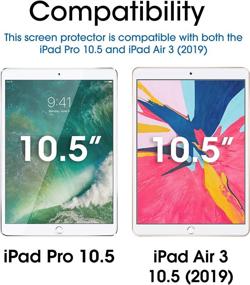 img 3 attached to 📱 Защитное стекло amFilm Tempered Glass для iPad Air 3 (2 шт) 10,5 дюйма (2019) и iPad Pro 10,5 дюйма (2017) (2 шт) - совместимо с Apple Pencil