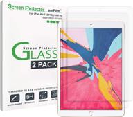 📱 amfilm tempered glass screen protector for ipad air 3 (2 pack) 10.5 inch (2019) and ipad pro 10.5 (2017) (2 pack) - apple pencil compatible logo