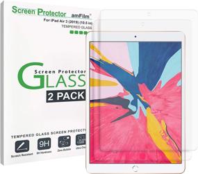 img 4 attached to 📱 Защитное стекло amFilm Tempered Glass для iPad Air 3 (2 шт) 10,5 дюйма (2019) и iPad Pro 10,5 дюйма (2017) (2 шт) - совместимо с Apple Pencil