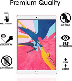 img 1 attached to 📱 amFilm Tempered Glass Screen Protector for iPad Air 3 (2 Pack) 10.5 inch (2019) and iPad Pro 10.5 (2017) (2 Pack) - Apple Pencil Compatible