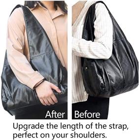 img 2 attached to 👜 Стильная сумка XMRS Slouchy Hobo: Просторная, мягкая сумка из стиральной искусственной кожи с множеством карманов - идеальный вариант для женщин!