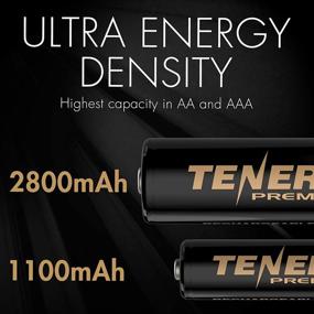 img 2 attached to 🔋 Аккумуляторы Tenergy Premium PRO для зарядки AA и AAA, высокой емкости NiMH 2800mAh для AA и 1100mAh для AAA, 24 штуки (12 AA + 12 AAA) Зарядные аккумуляторы