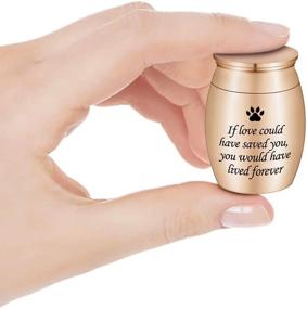 img 2 attached to 🐾 XIUDA Stainless Steel Small Cremation Urns: Mini Dog Paw Keepsake Urn for Pet Ashes- Durable Ashes Holder for Dog/Cat Ashes