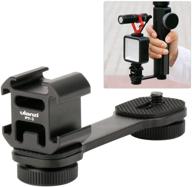 🔌 ulanzi pt-3 triple cold shoe mounts plate for dji osmo mobile 2/zhiyun smooth 4/feiyu vimble 2 - enhance your gimbal stabilizer with microphone & led video light stand extension logo