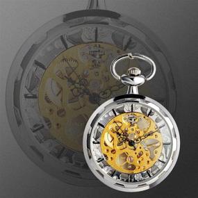 img 3 attached to 🕰️ WENSHIDA Transparent Pocket Skeleton Steampunk Watch