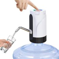 portable electric water pump: 5 gallon water dispenser with colorful led lights and usb charging – convenient switch for 2-5 gallon bottle logo