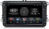 🚗 mekedetech автомагнитола android 9.0 double din для vw skoda: 8-дюймовый сенсорный экран, bt wifi, автомагнитола с встроенным экраном логотип