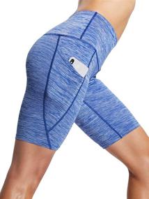 img 3 attached to 🩳 Neleus Women's High Waist Yoga Shorts: Tummy Control, Workout Running Compression Shorts with Pocket