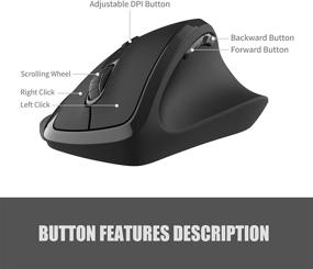 img 3 attached to Enhanced Comfort and Precision: Wireless Ergonomic Mouse for Right Hand (Medium)