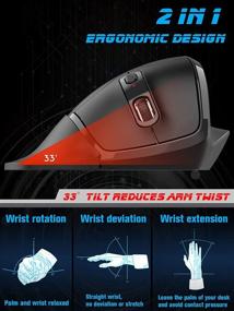 img 2 attached to Enhanced Comfort and Precision: Wireless Ergonomic Mouse for Right Hand (Medium)