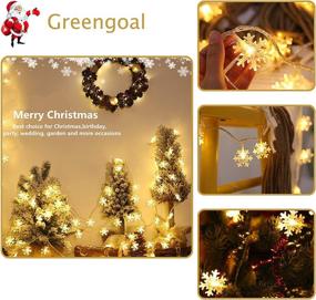 img 2 attached to Christmas Snowflake Lights: 16.9ft 40LED Waterproof Fairy String Lights for Xmas and More!