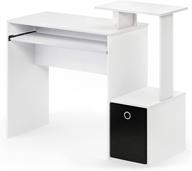 furinno econ multipurpose computer writing desk, white/black - optimize your home office setup logo