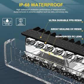 img 2 attached to 🚥 LIGHTFOX 6 Inch Led Light Pods - Waterproof Work Light Bar for Off Road Driving, Flood Spot Beam Combo Fog Light, Truck Pickup ATV SUV UTV Boat