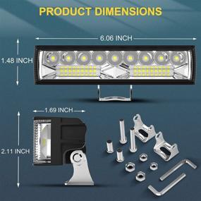 img 3 attached to 🚥 LIGHTFOX 6 Inch Led Light Pods - Waterproof Work Light Bar for Off Road Driving, Flood Spot Beam Combo Fog Light, Truck Pickup ATV SUV UTV Boat