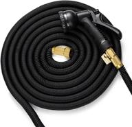 💦 aciooco 50ft garden hose with car wash water gun, 3/4" solid brass fittings - new expandable water hose with double latex core and 8 function spray nozzle sprayer (50ft with sprayer) logo