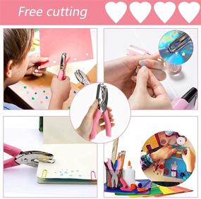 img 2 attached to 🔴 Heart Hole Punch for Paper Crafting - Single Shape Metal Handheld Tool for Children's Scrapbook Tags (1/4 Inch)