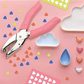 img 3 attached to 🔴 Heart Hole Punch for Paper Crafting - Single Shape Metal Handheld Tool for Children's Scrapbook Tags (1/4 Inch)