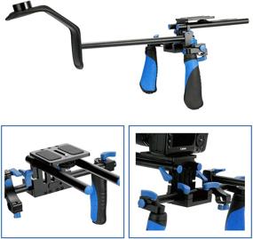 img 1 attached to 🎥 Enhance Your Filmmaking with Eimo DSLR Rig Set: Shoulder Mount Rig, Follow Focus, Matte Box, and Top Handle for All DSLR Cameras and Video Camcorders