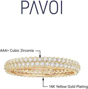 img 3 attached to 💎 PAVOI Sterling Eternity Jewelry with Zirconia Plating - Women's Collection