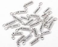 🌟 stunning 20 pc silver tone dangle inspiration charm pendants - create gorgeous jewelry with diy necklaces & bracelets logo