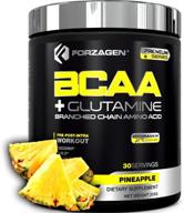 pineapple forzagen bcaa powder + glutamine - keto friendly bcaa amino acids with electrolytes, essential supplements for post workout recovery drink. logo