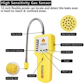 img 3 attached to Y201 Portable Propane Methane Natural Gas Leak Detector: Find Fuel, LPG, LNG, Butane, Sewer Gas Leaks with Sound & Visual Alarm. Flexible Sensor Probe.
