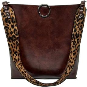 img 2 attached to 👜 Stylish and Functional: Segater Leopard Reversible Oversized Shoulder Women's Handbags & Wallets - Perfect for Everyday Use!