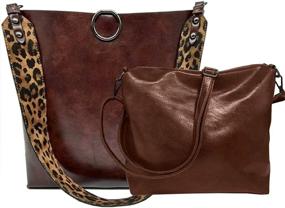 img 4 attached to 👜 Stylish and Functional: Segater Leopard Reversible Oversized Shoulder Women's Handbags & Wallets - Perfect for Everyday Use!